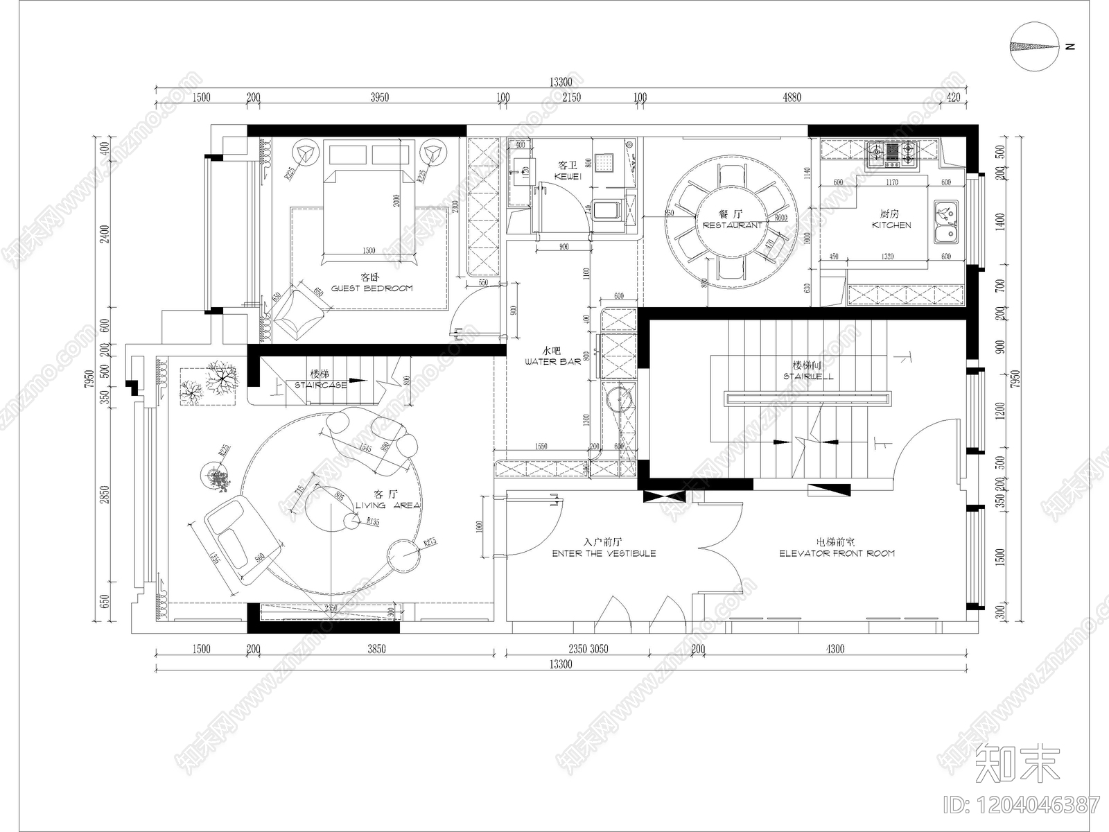 样板间施工图下载【ID:1204046387】