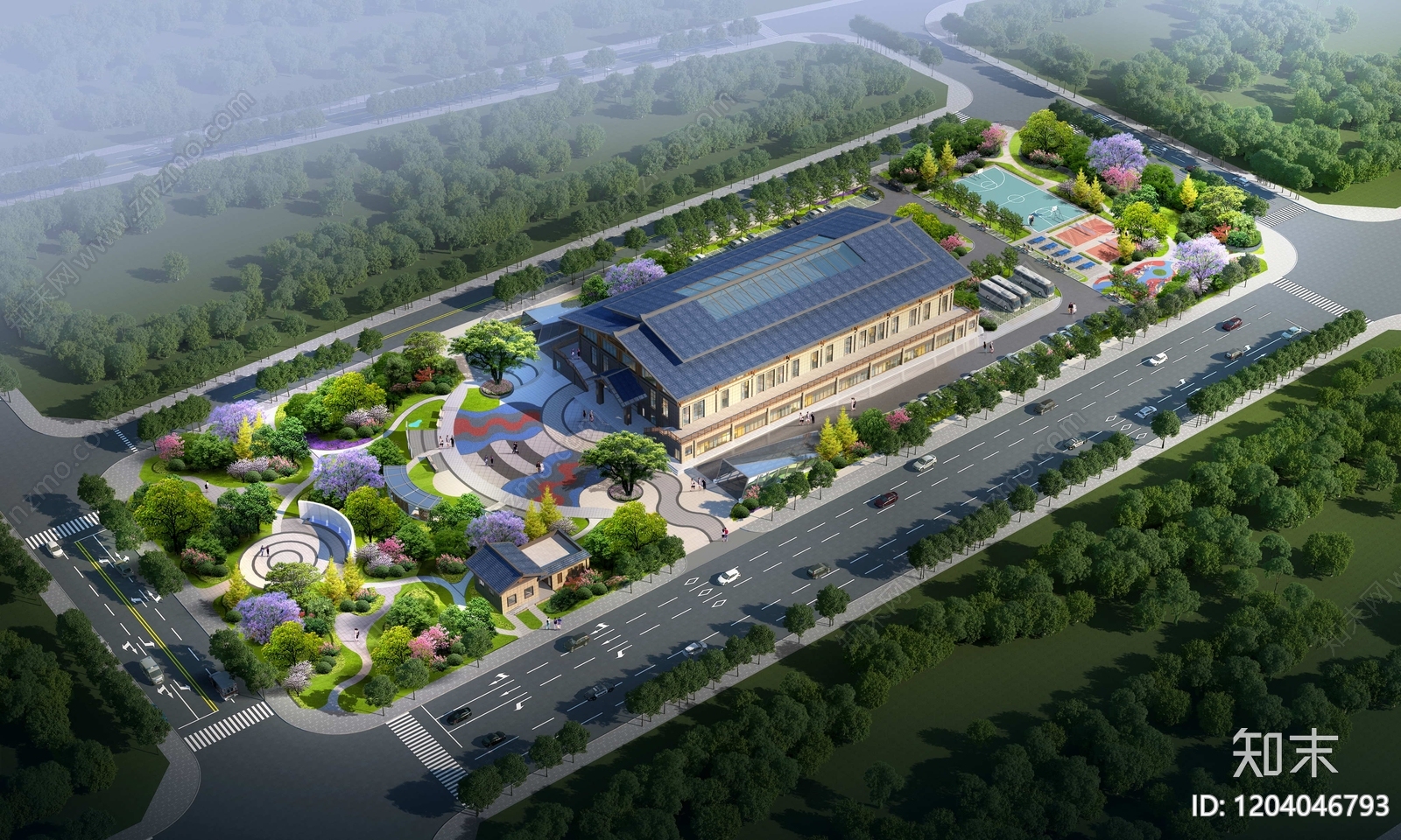 现代体育馆建筑下载【ID:1204046793】