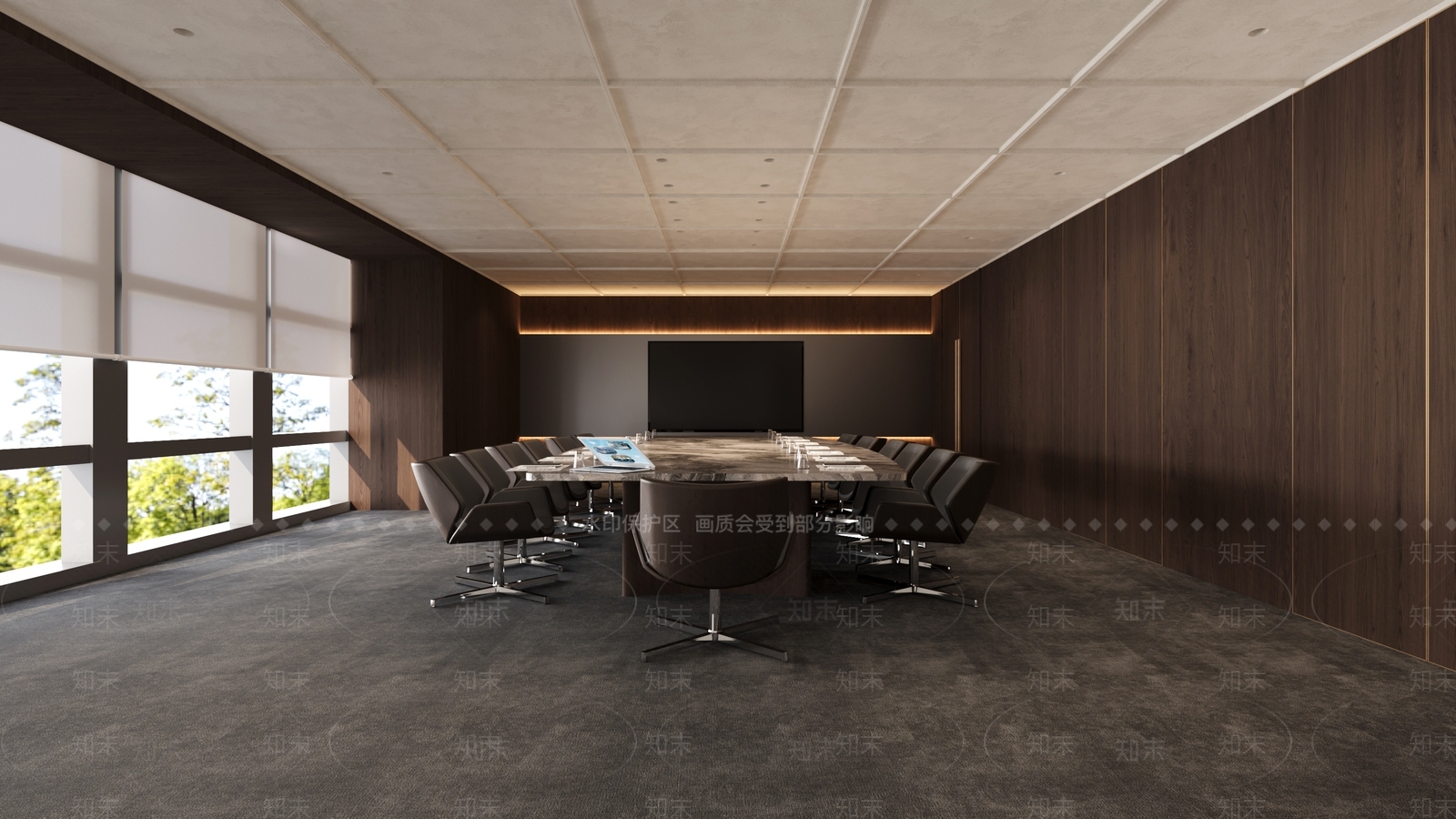 现代简约会议室3D模型下载【ID:1204047737】