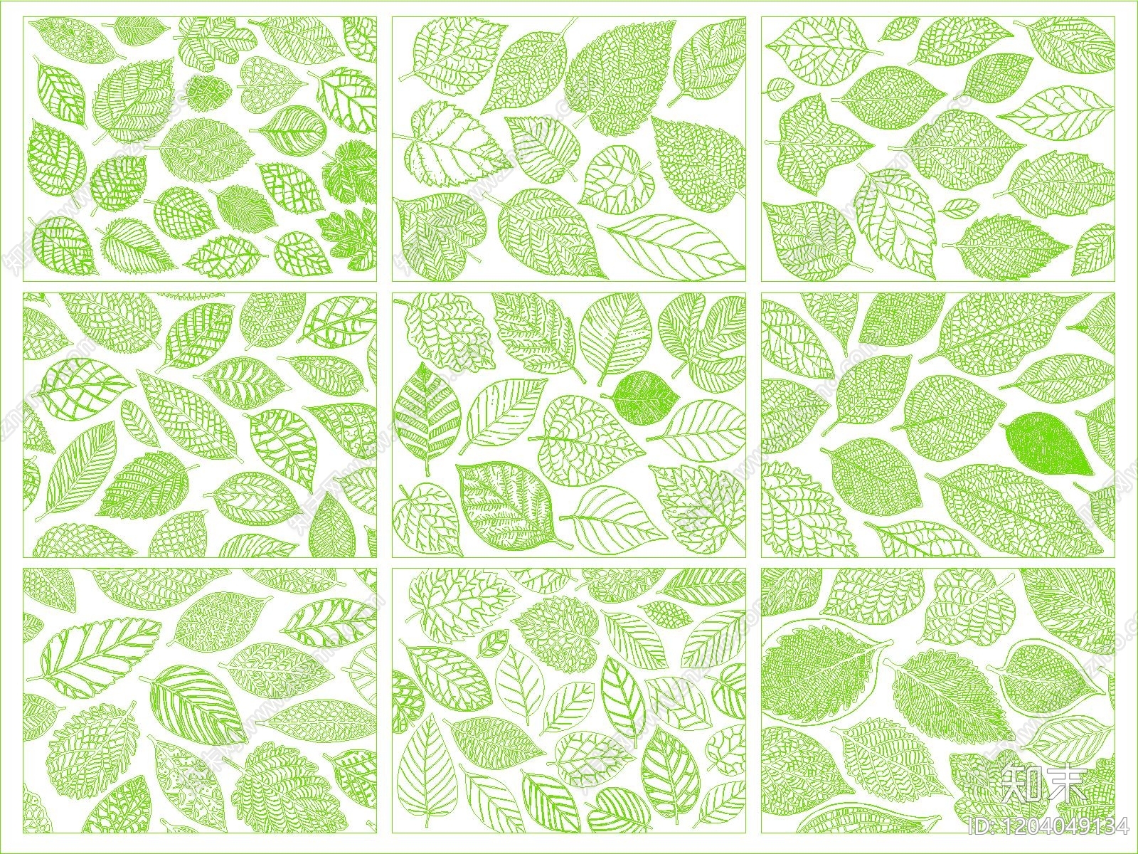 现代绿植施工图下载【ID:1204049134】