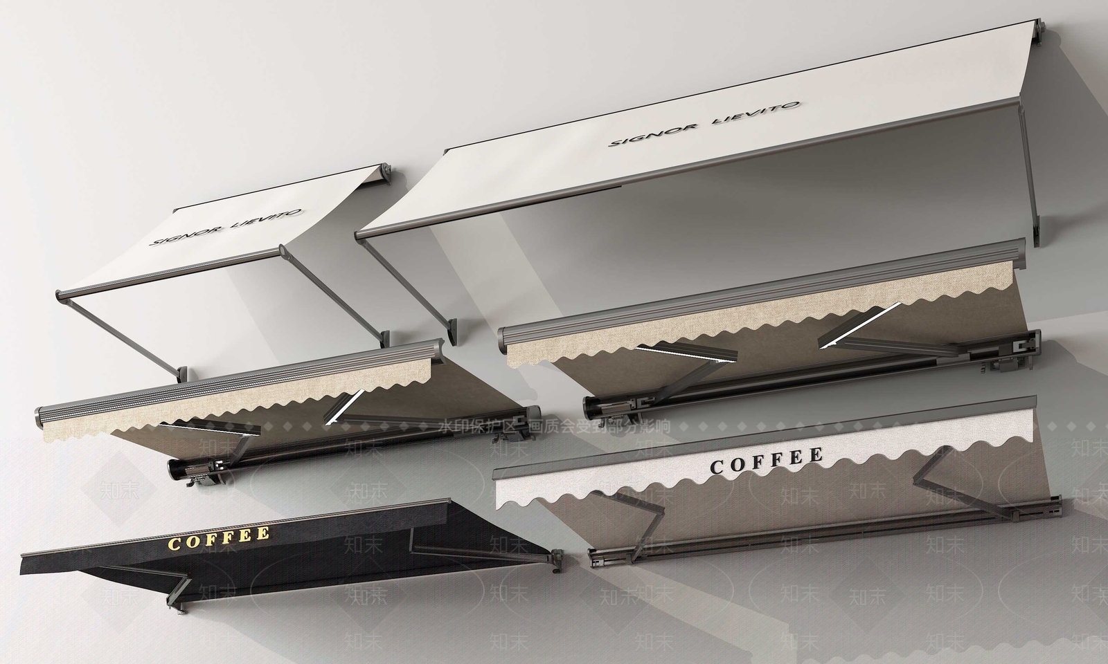 现代遮阳棚3D模型下载【ID:1204049268】