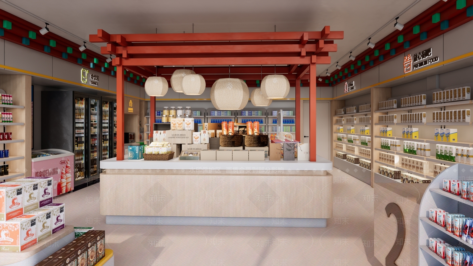 现代便利店SU模型下载【ID:1204049464】