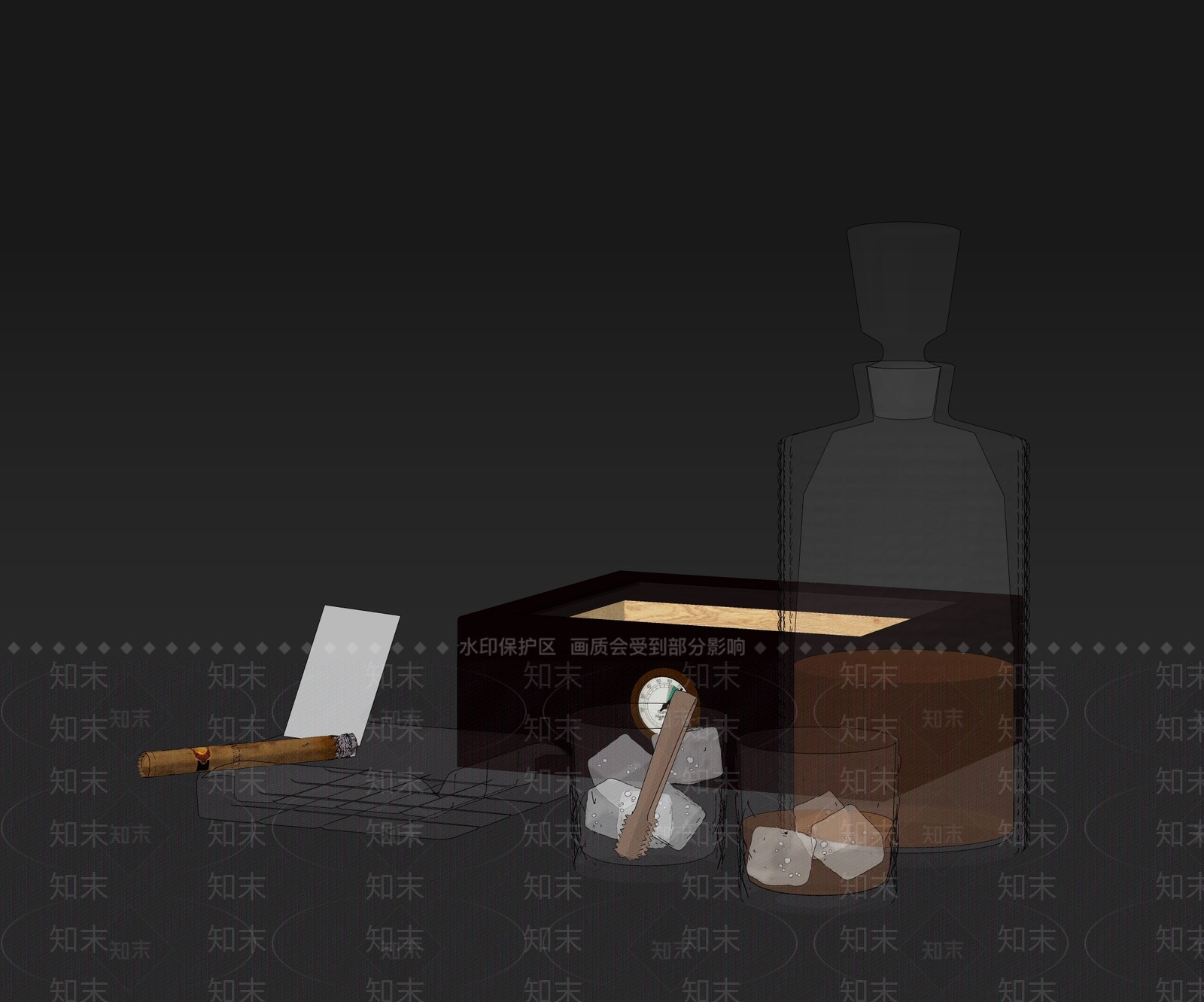 酒具SU模型下载【ID:1204051590】