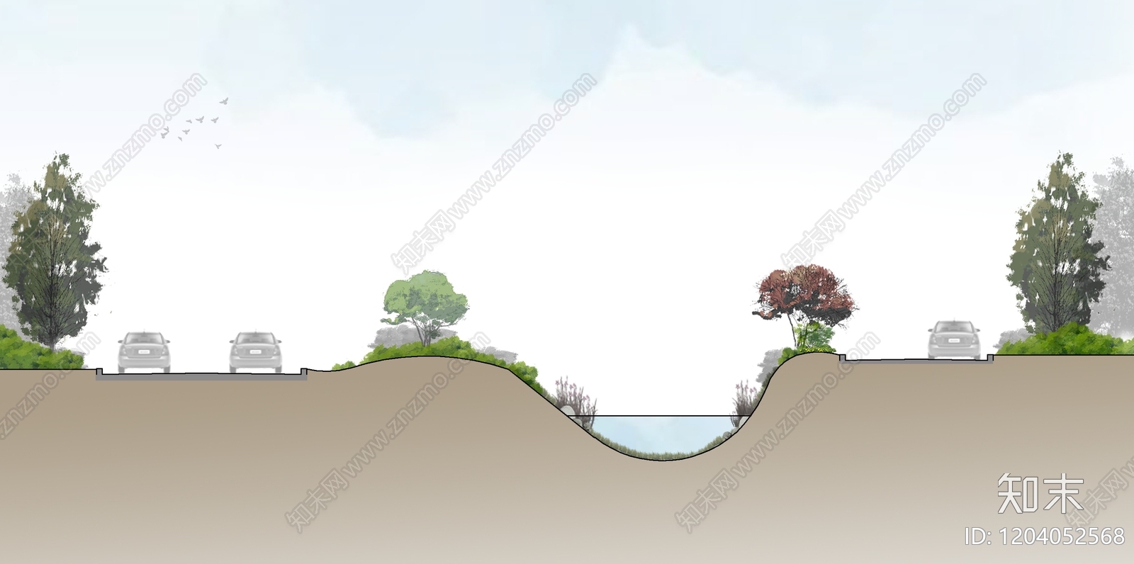 现代道路剖面下载【ID:1204052568】