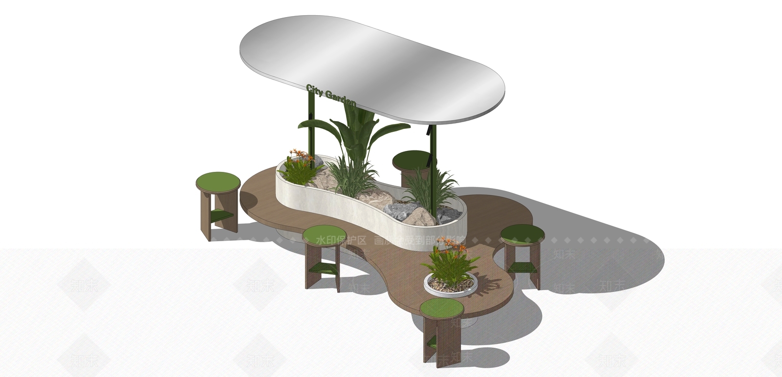 现代其他户外家具SU模型下载【ID:1204056492】