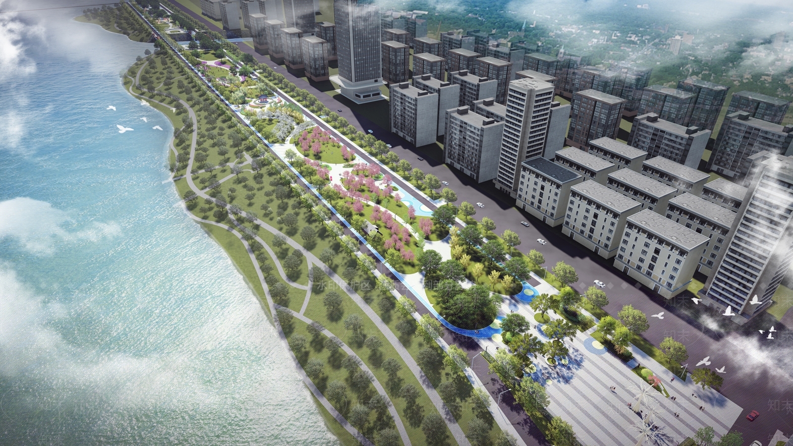 现代景观公园SU模型下载【ID:1204098081】