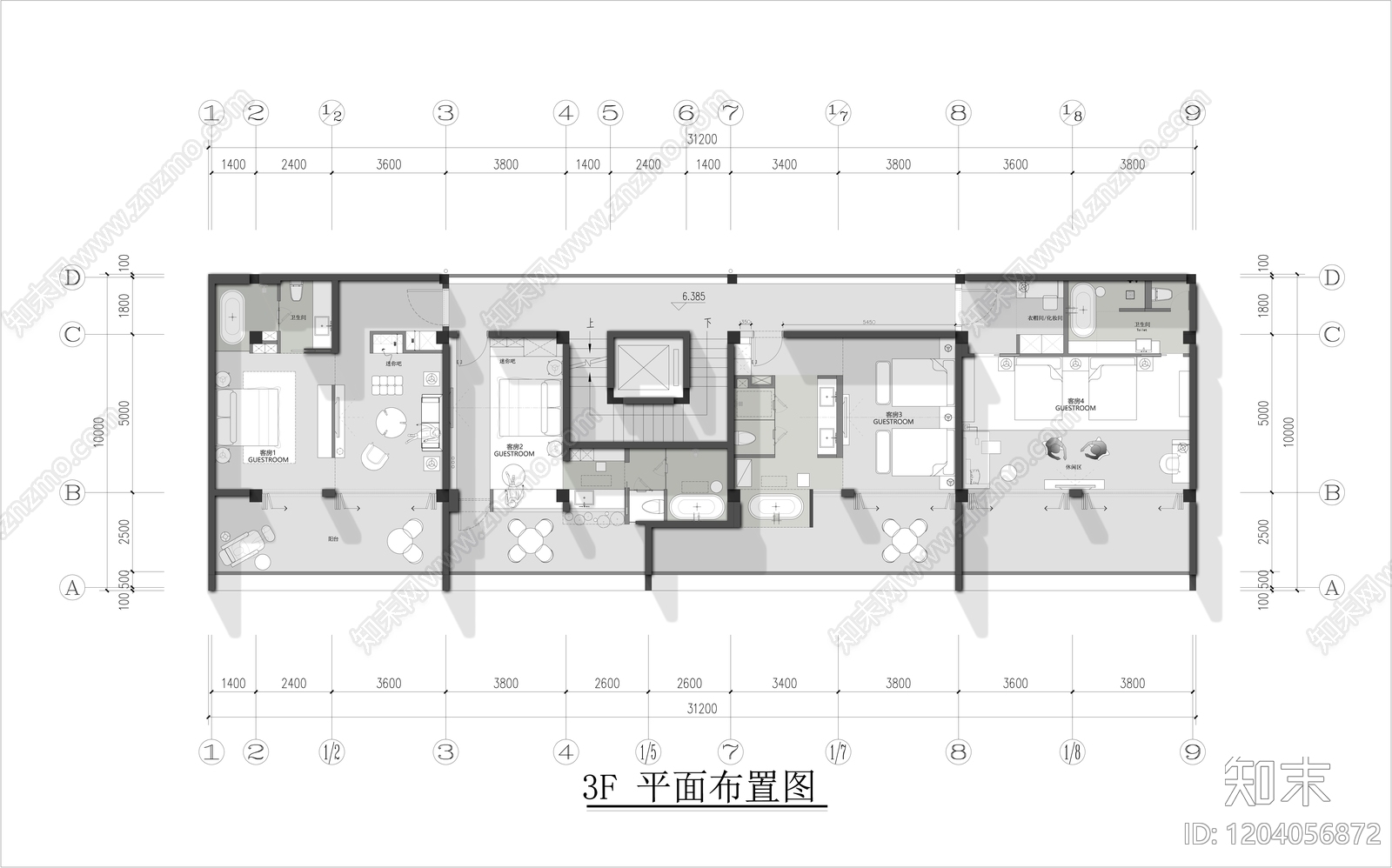 民宿施工图下载【ID:1204056872】