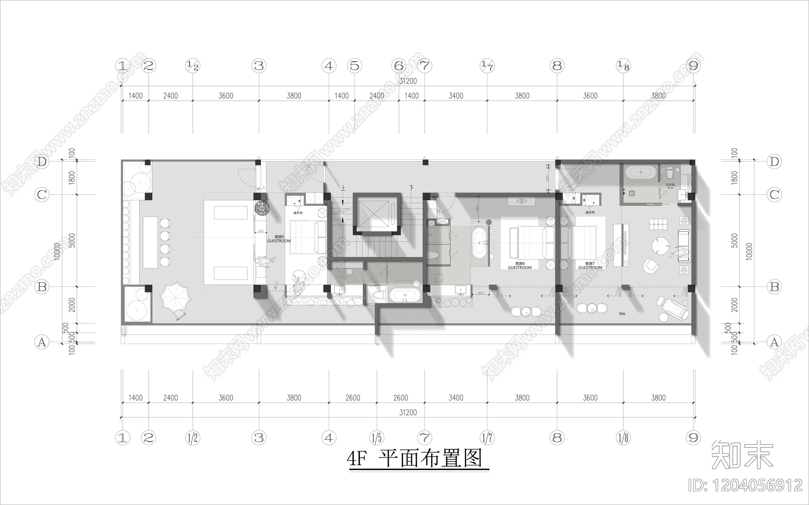 民宿施工图下载【ID:1204056912】