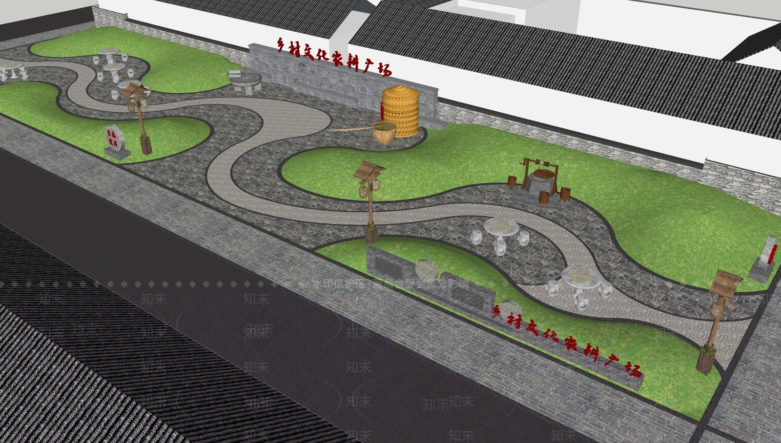 现代乡村公园SU模型下载【ID:1204058752】
