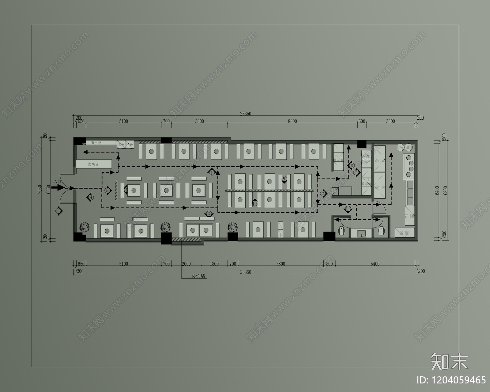 复古火锅店cad施工图下载【ID:1204059465】