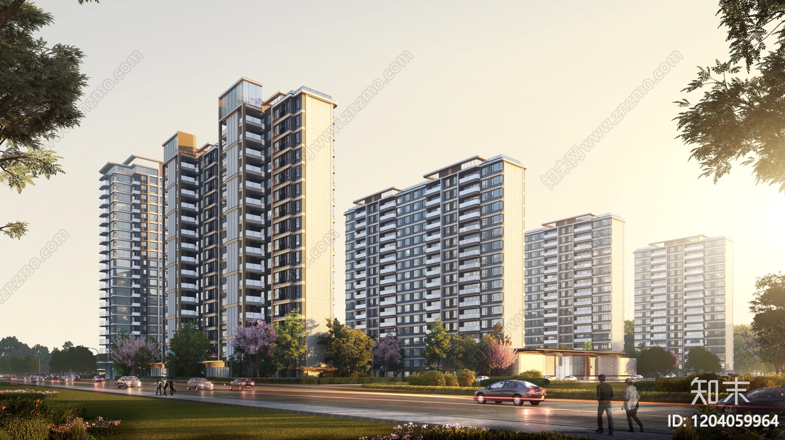 现代小区建筑下载【ID:1204059964】