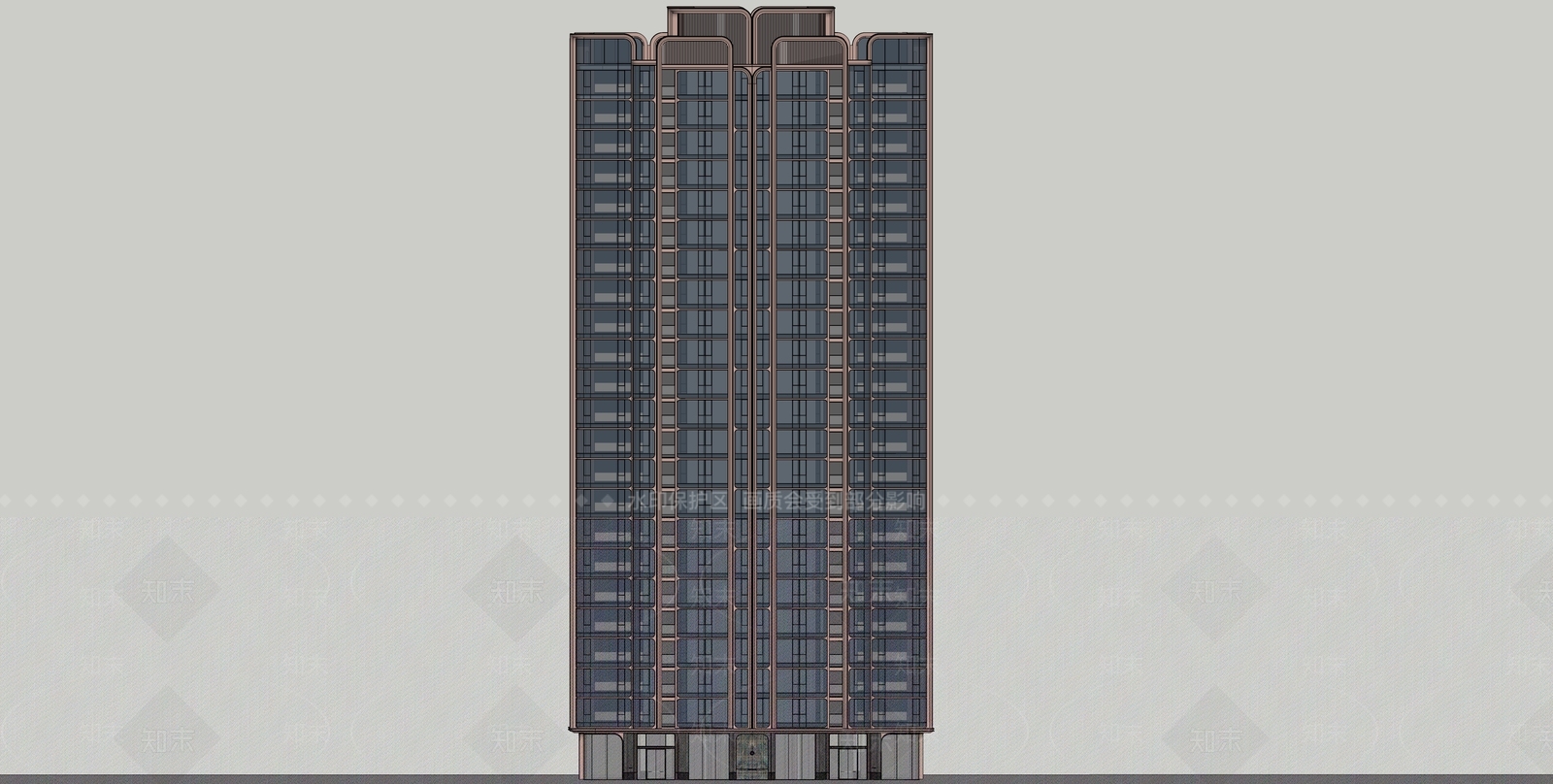 现代轻奢高层住宅SU模型下载【ID:1204063678】