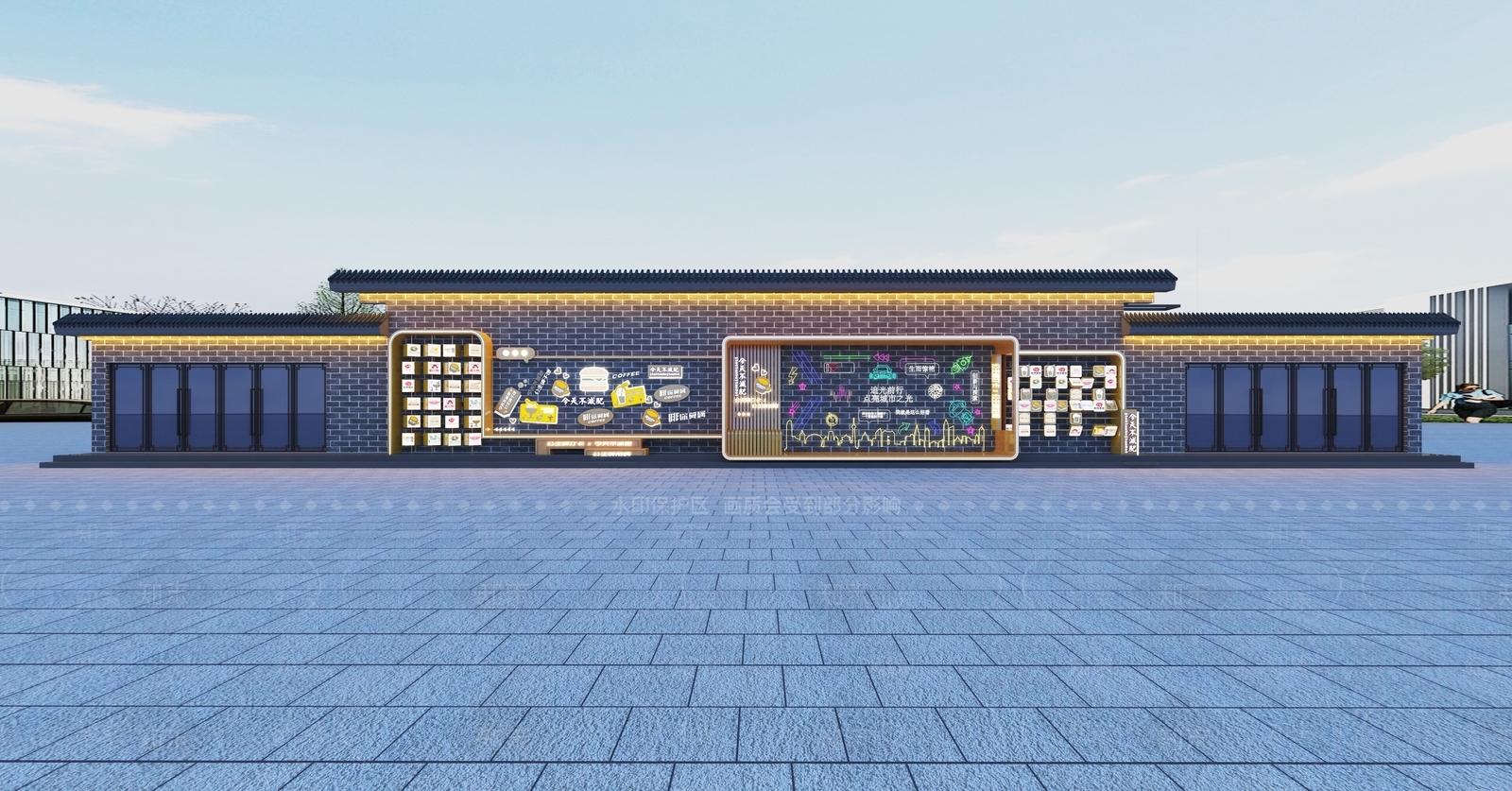 新中式集市3D模型下载【ID:1204063827】