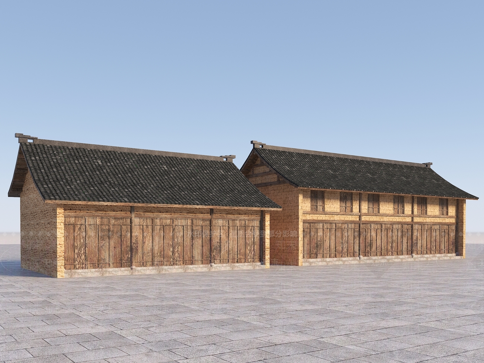 中式古建3D模型下载【ID:1204065205】