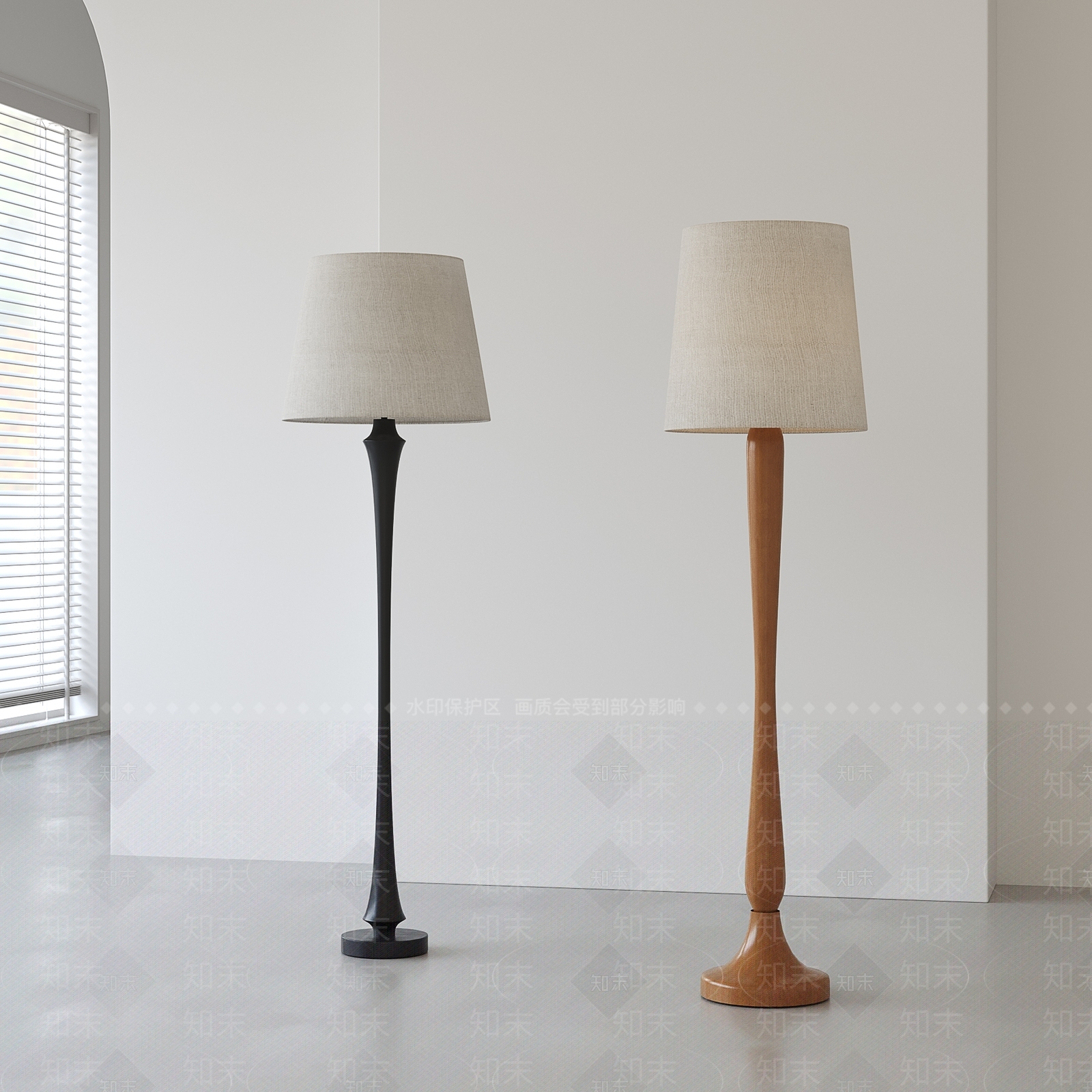 法式中古落地灯SU模型下载【ID:1204068241】