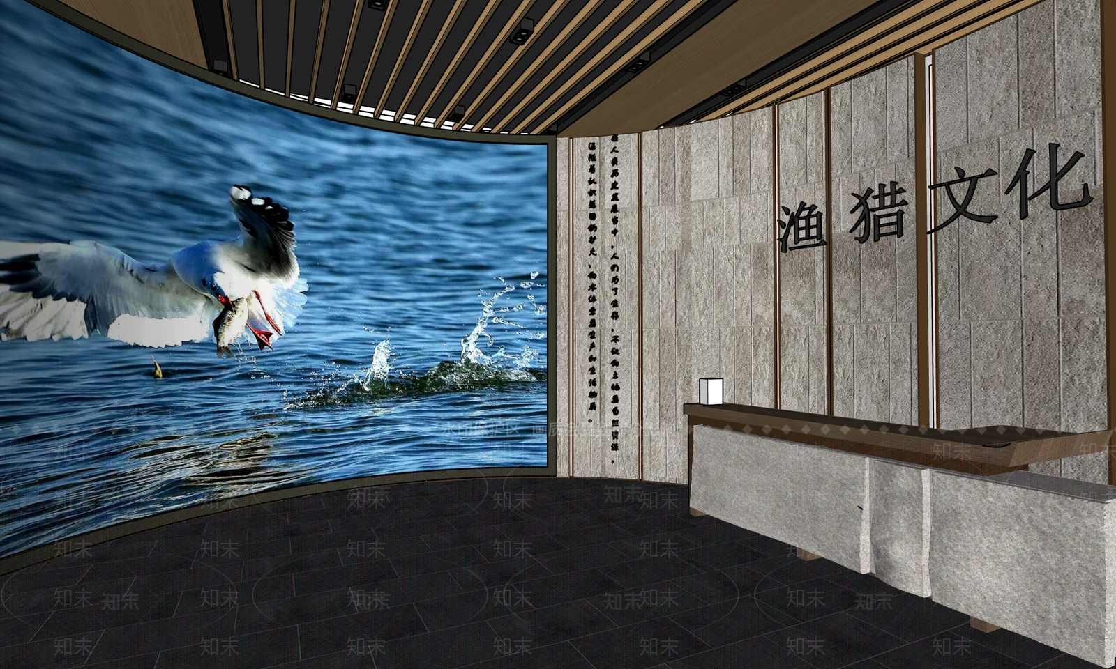 新中式中式博物馆SU模型下载【ID:1204077482】
