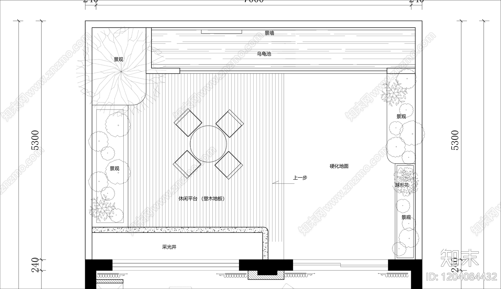 现代新中式庭院cad施工图下载【ID:1204084432】