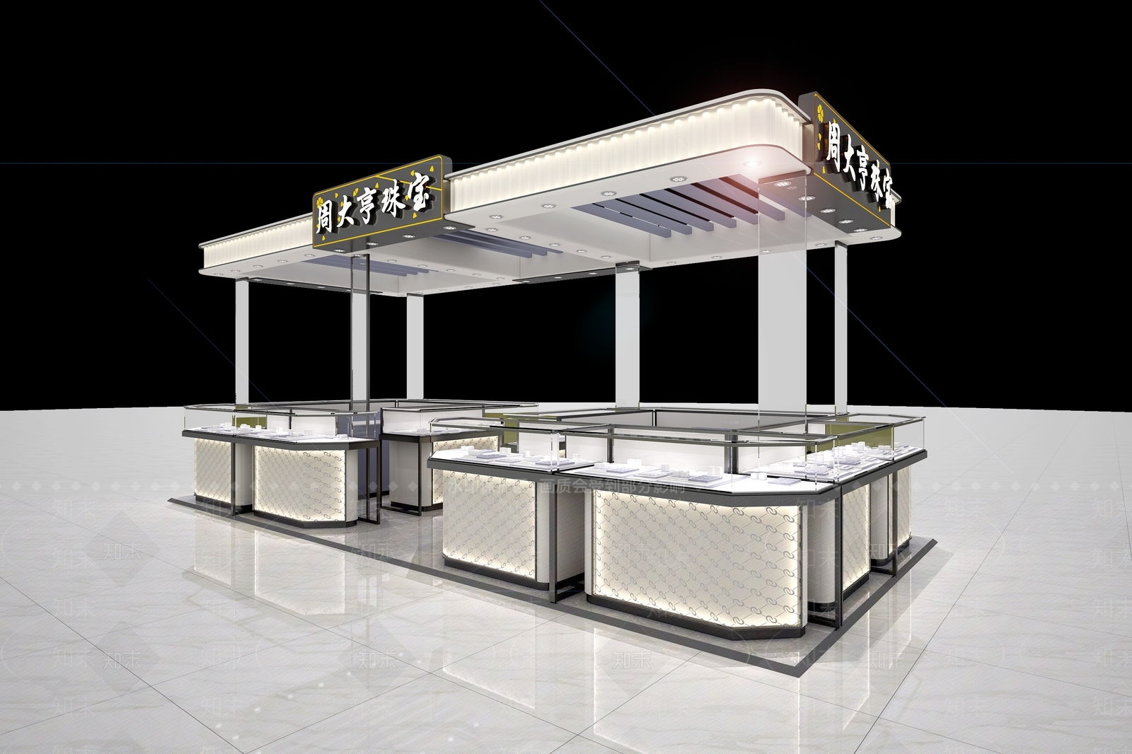 现代珠宝店3D模型下载【ID:1204084997】