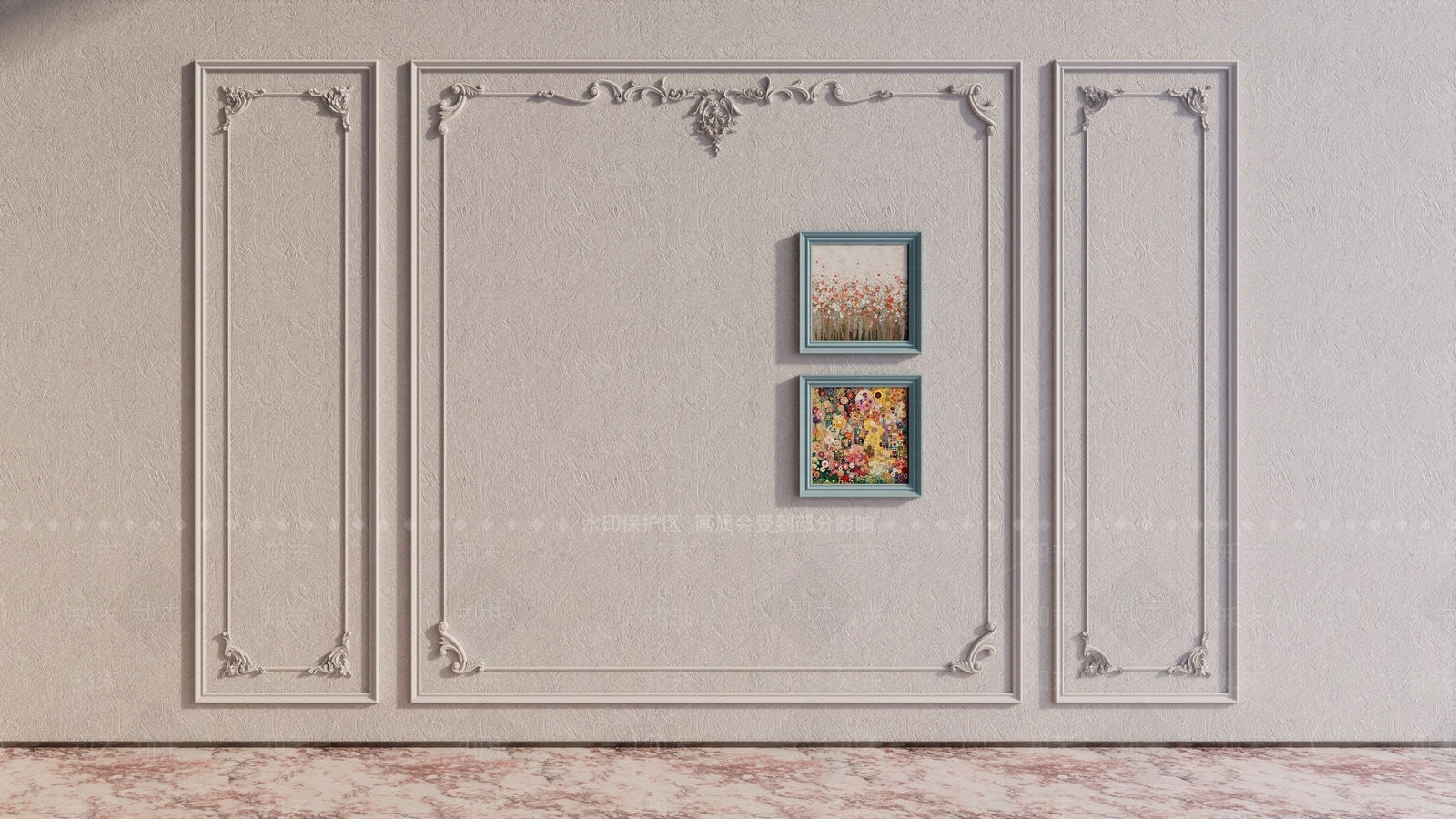 法式欧式挂画SU模型下载【ID:1204093970】