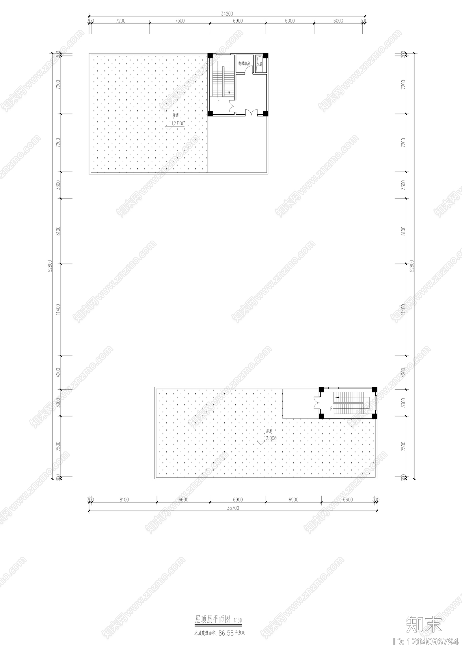 现代幼儿园建筑cad施工图下载【ID:1204096794】