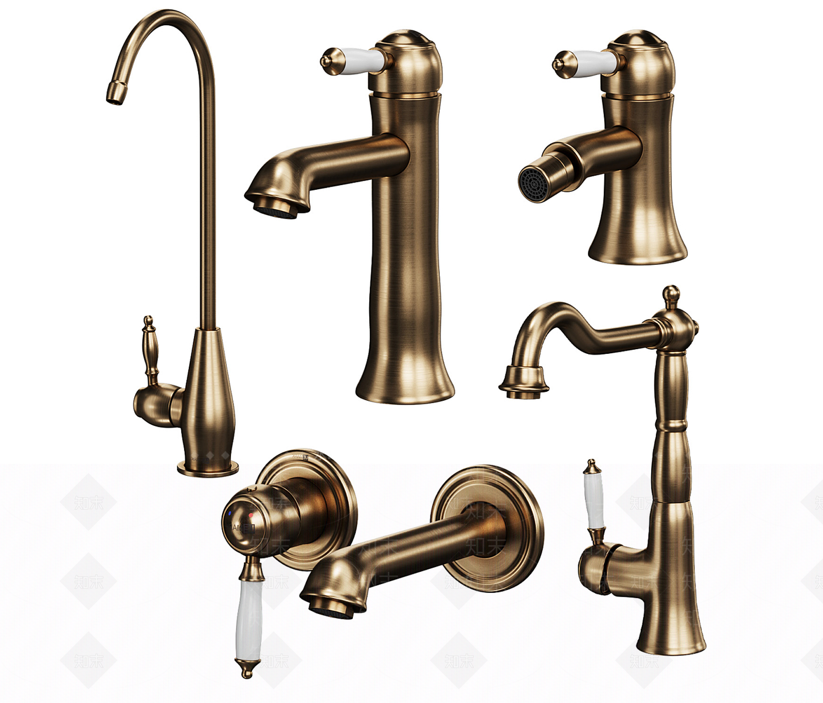 复古简约水龙头3D模型下载【ID:1204106669】