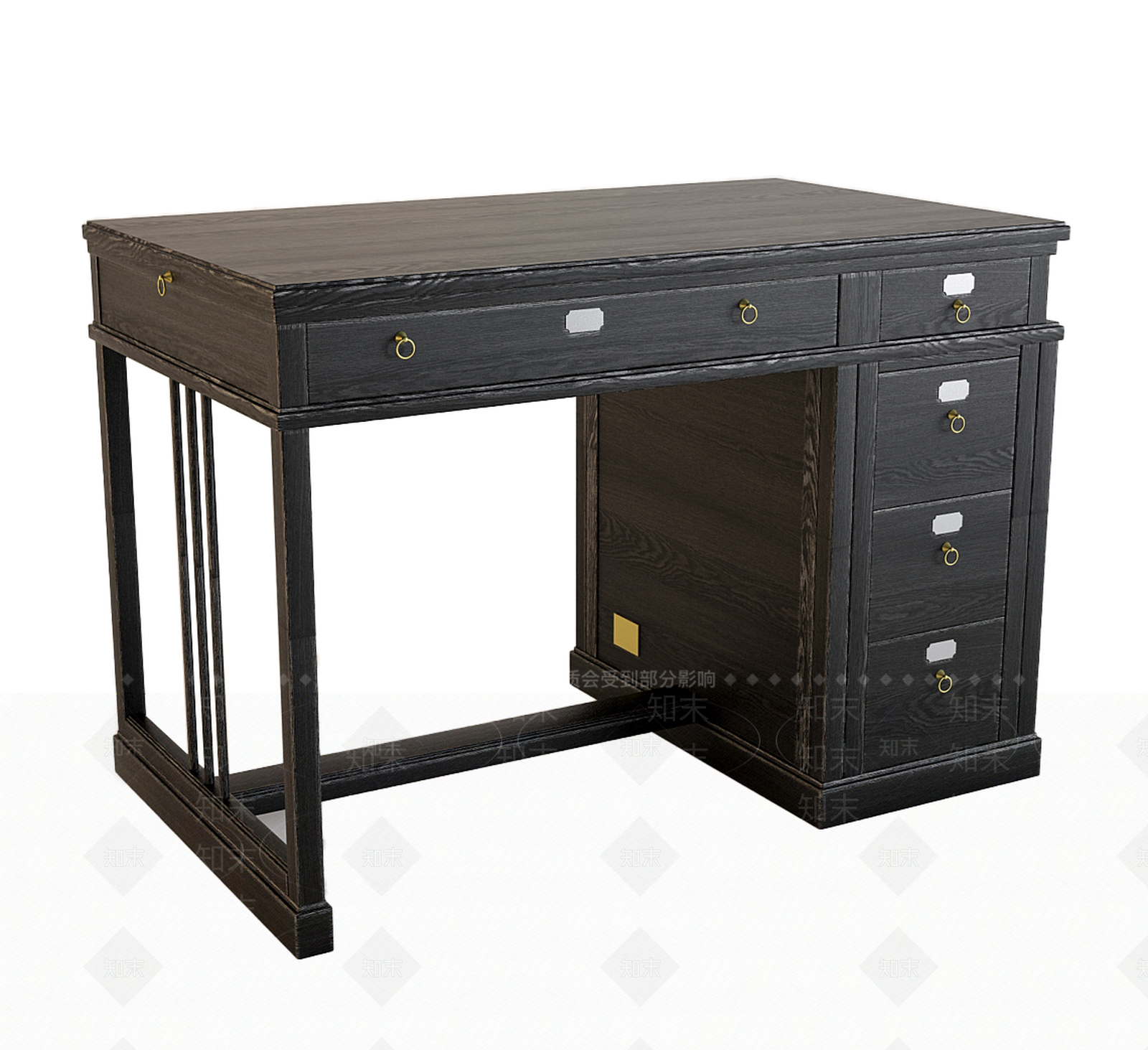中古复古书桌3D模型下载【ID:1204160099】