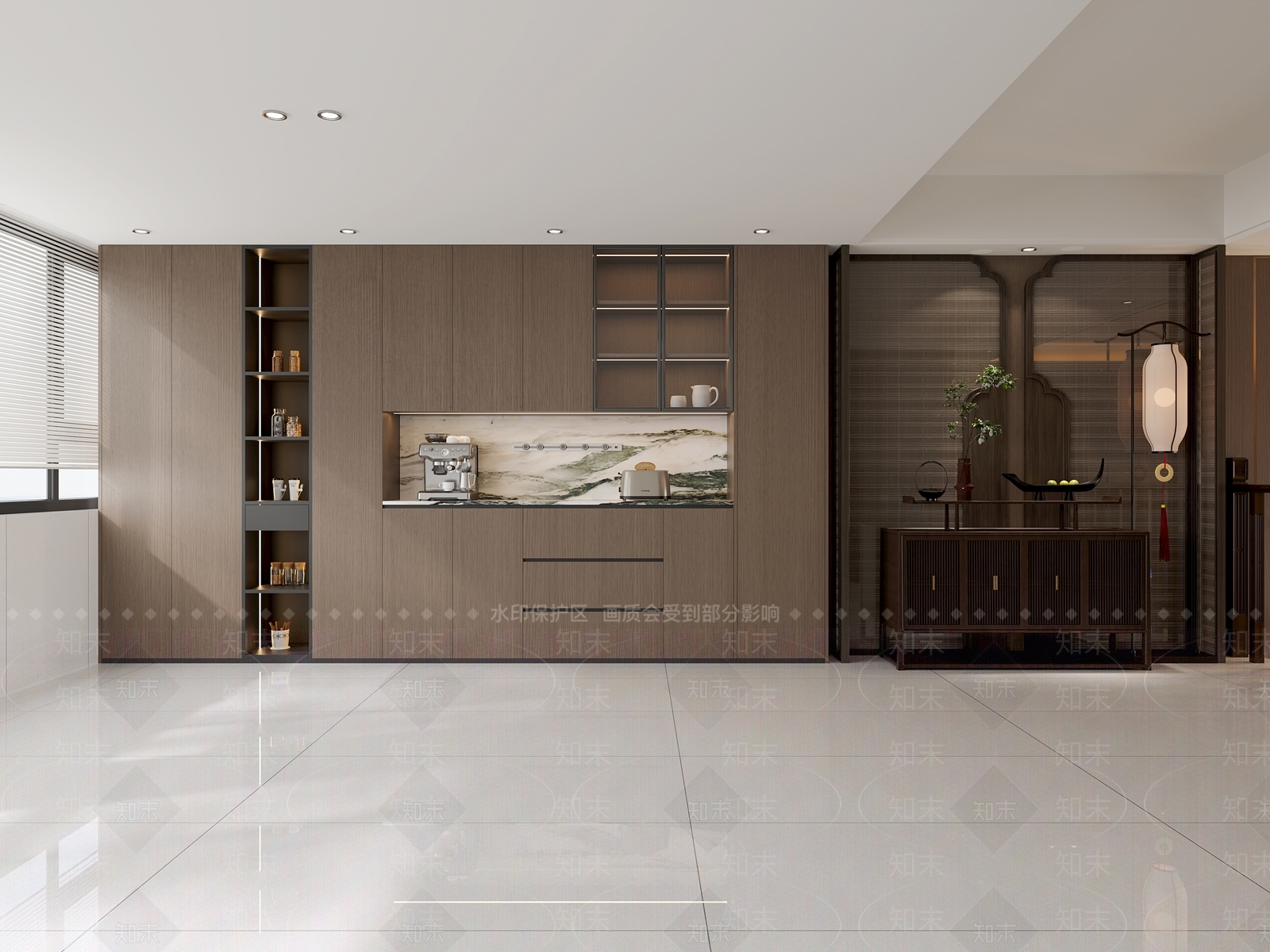 新中式中式餐边柜3D模型下载【ID:1204115910】