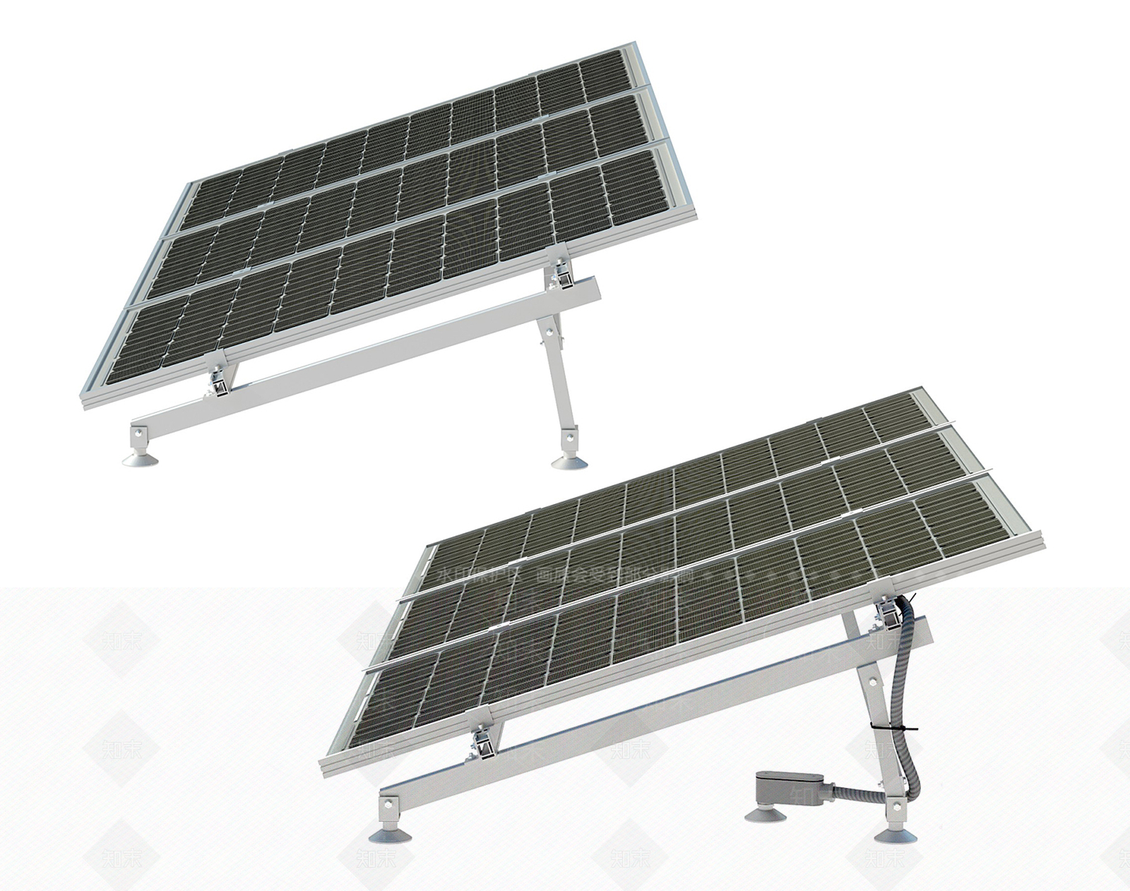 现代简约太阳能屋面SU模型下载【ID:1204114605】