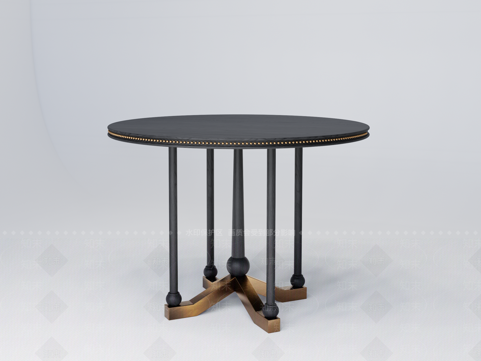 法式轻奢餐桌SU模型下载【ID:1204117283】