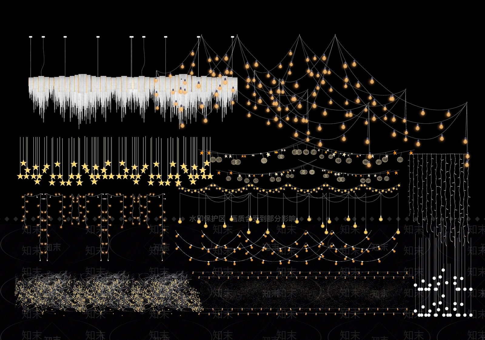 现代景观灯SU模型下载【ID:1204136365】