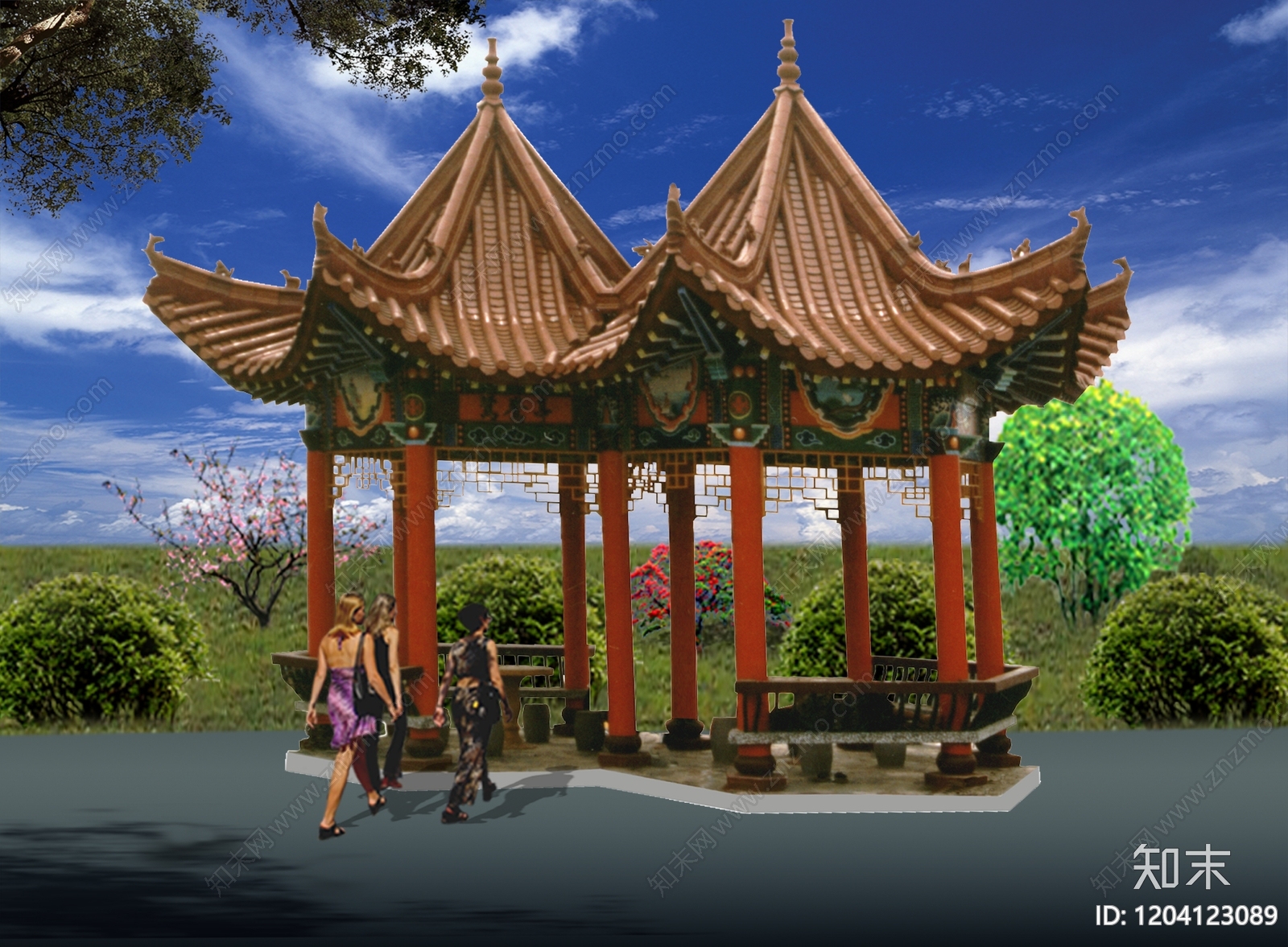 仿古建筑cad施工图下载【ID:1204123089】