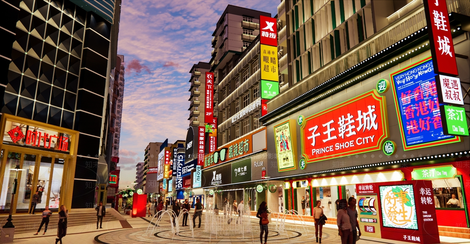 现代商业综合体景观SU模型下载【ID:1204130608】