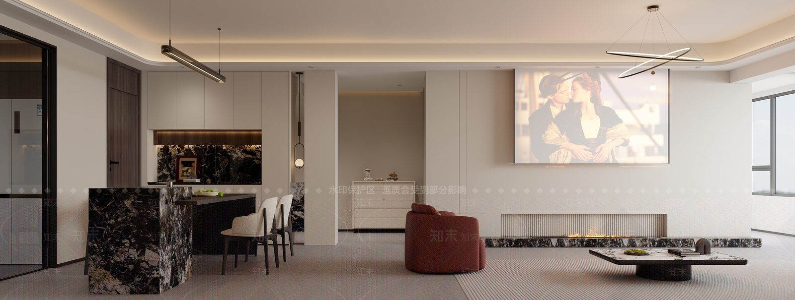 黑色大理石吧台吧台3D模型下载【ID:1227567475】