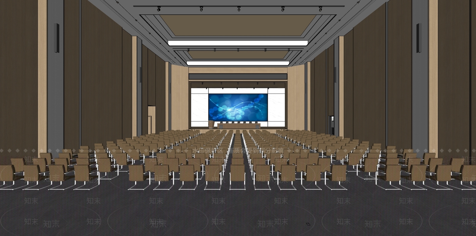 现代报告厅SU模型下载【ID:1204135788】