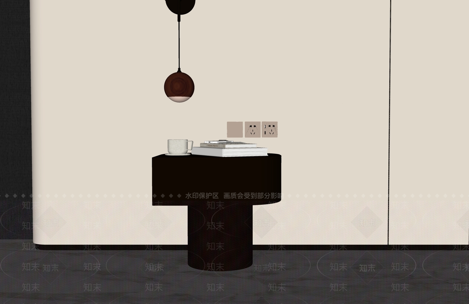 意式现代床头柜SU模型下载【ID:1204136526】