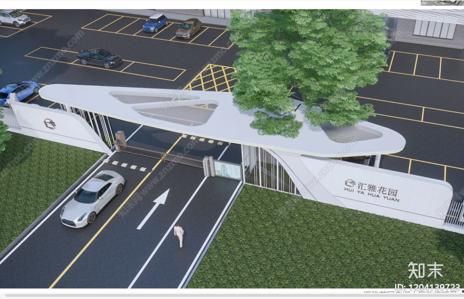 现代门楼施工图下载【ID:1204139723】