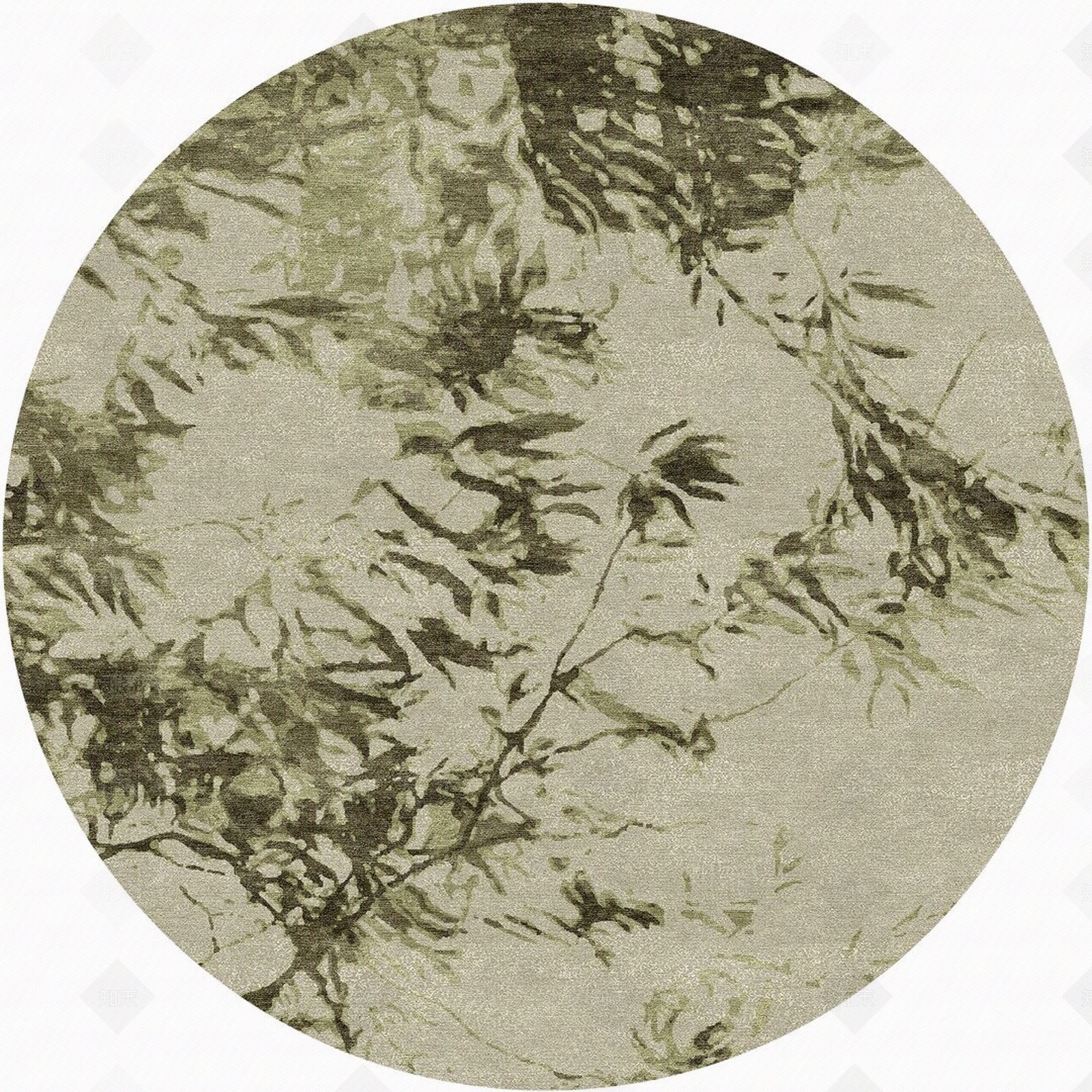 中式新中式圆形地毯贴图下载【ID:1204141999】