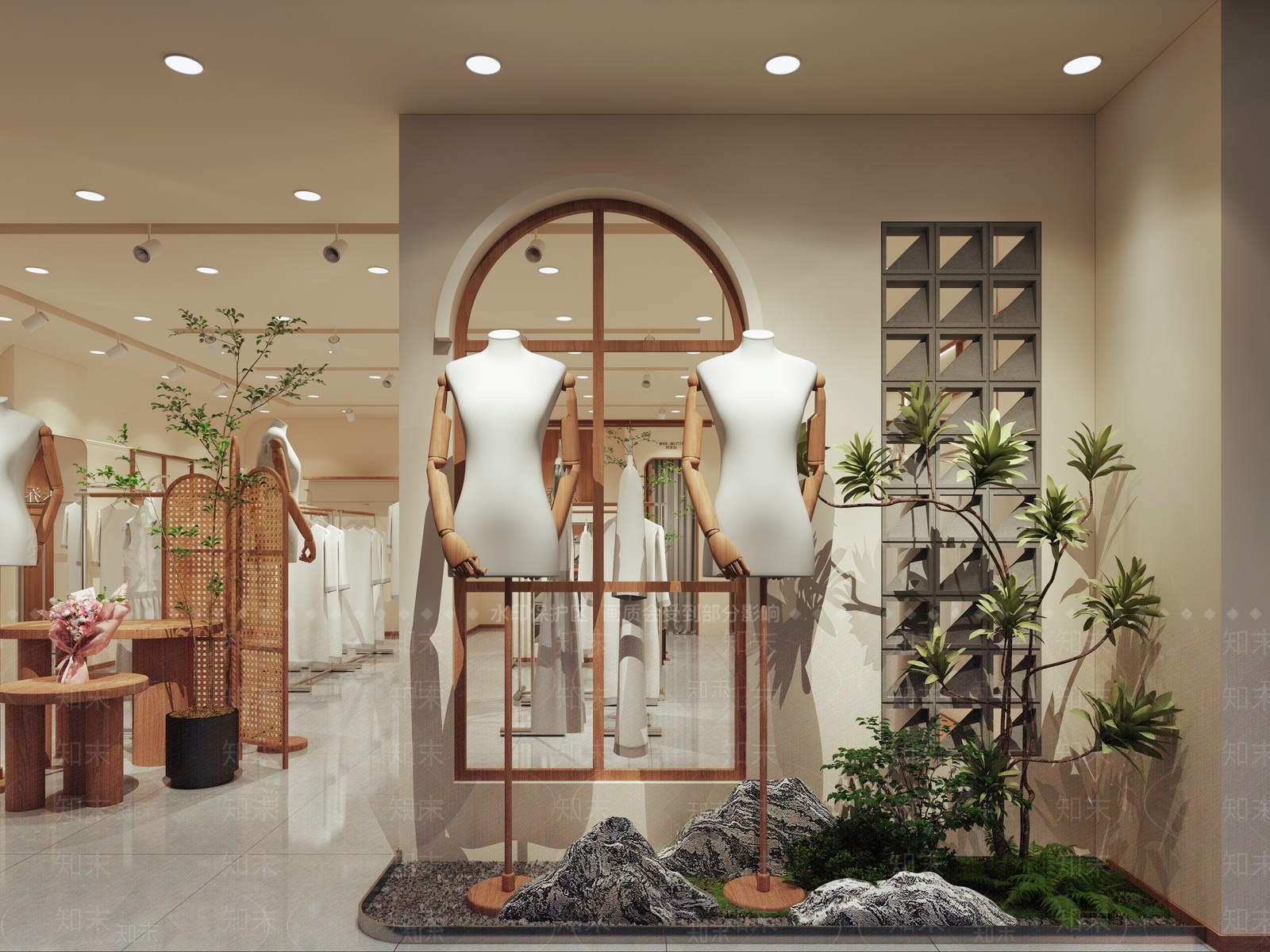 中古极简服装店3D模型下载【ID:1204143412】