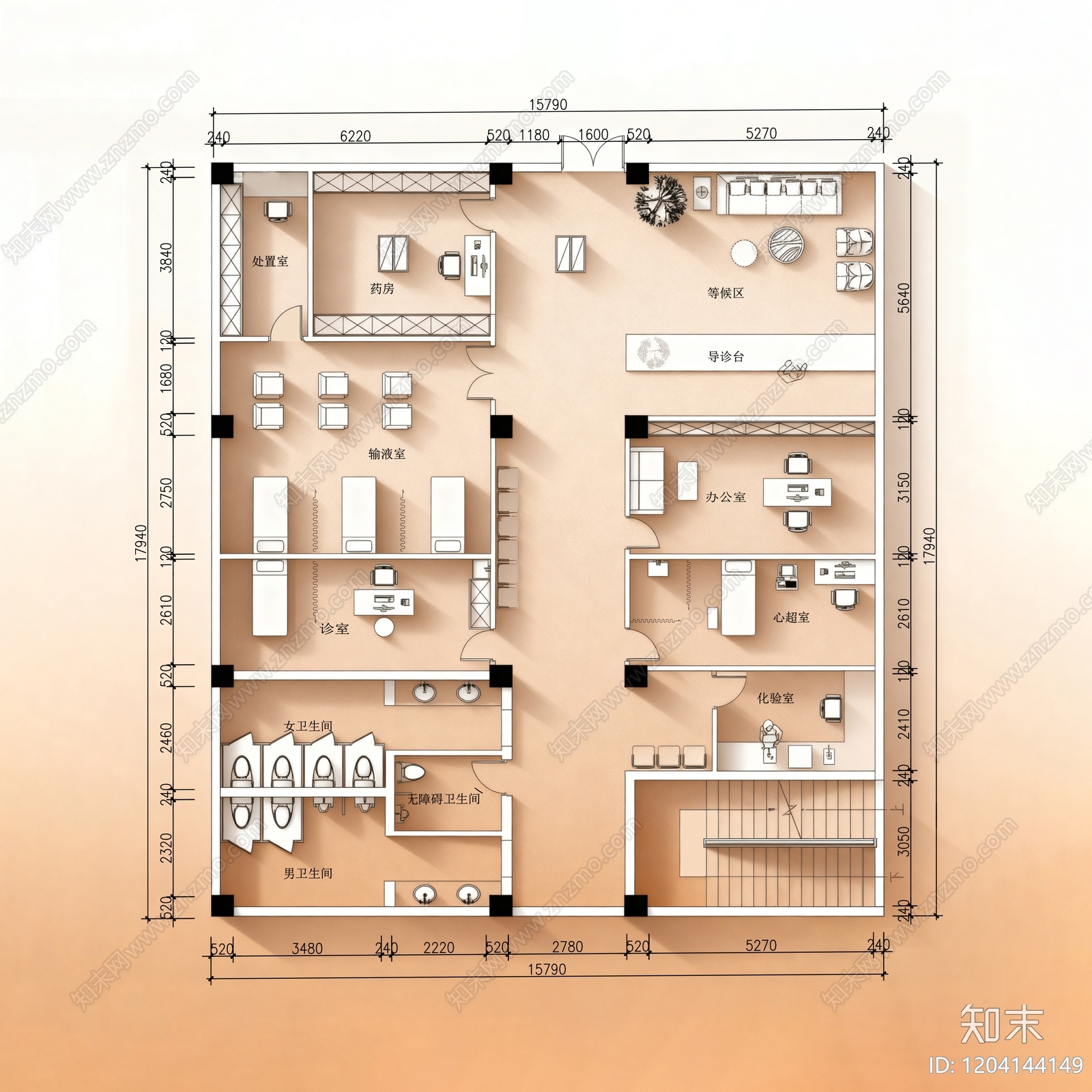现代医院cad施工图下载【ID:1204144149】