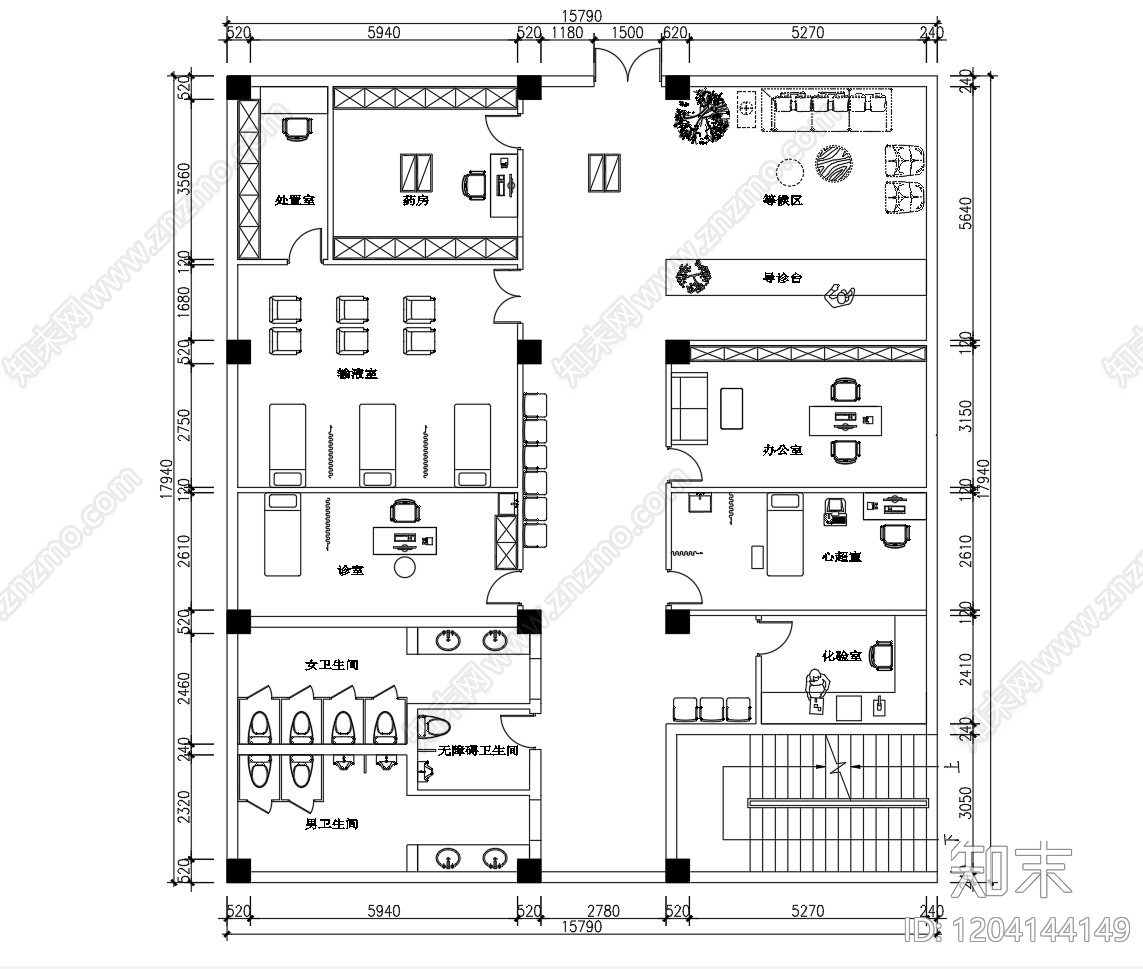 现代医院cad施工图下载【ID:1204144149】