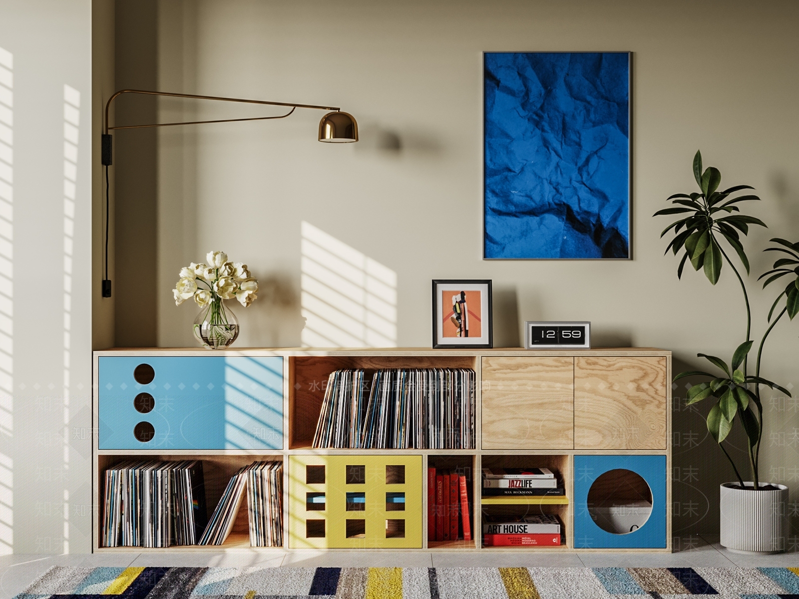 现代中古储物柜SU模型下载【ID:1204145352】