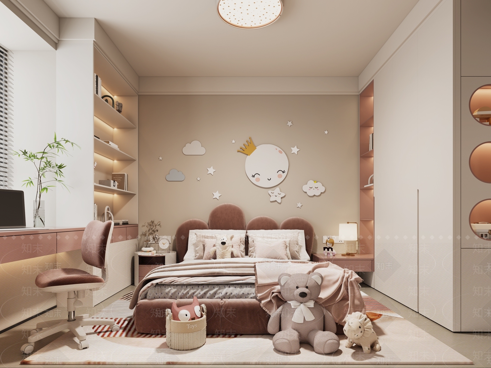 现代意式女孩房3D模型下载【ID:1204159111】