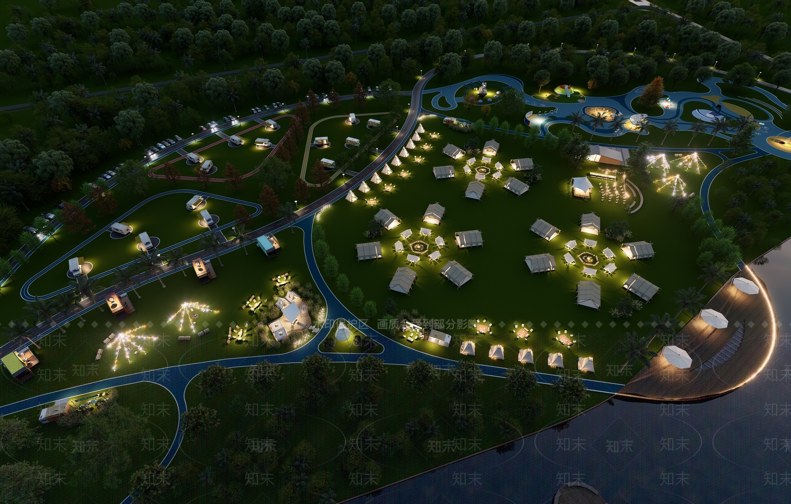 现代房车营地SU模型下载【ID:1204162521】