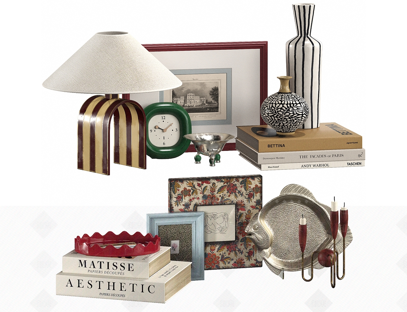 复古侘寂摆件组合3D模型下载【ID:1204162836】