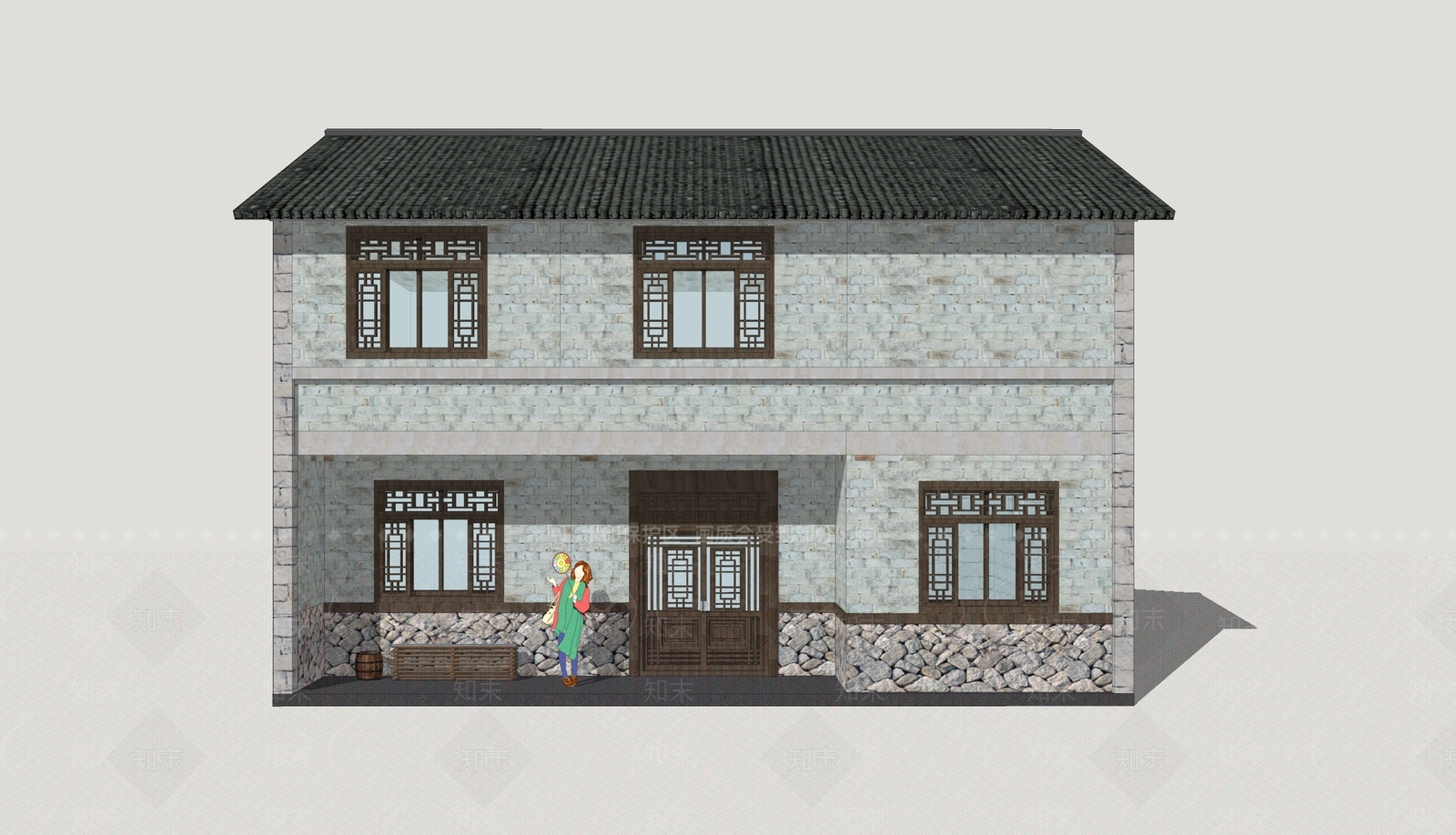 现代乡村民房SU模型下载【ID:1204163703】