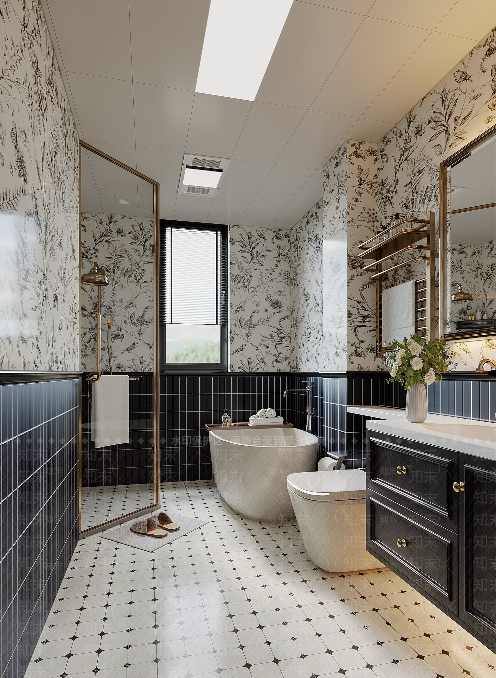 法式美式卫生间3D模型下载【ID:1204169482】