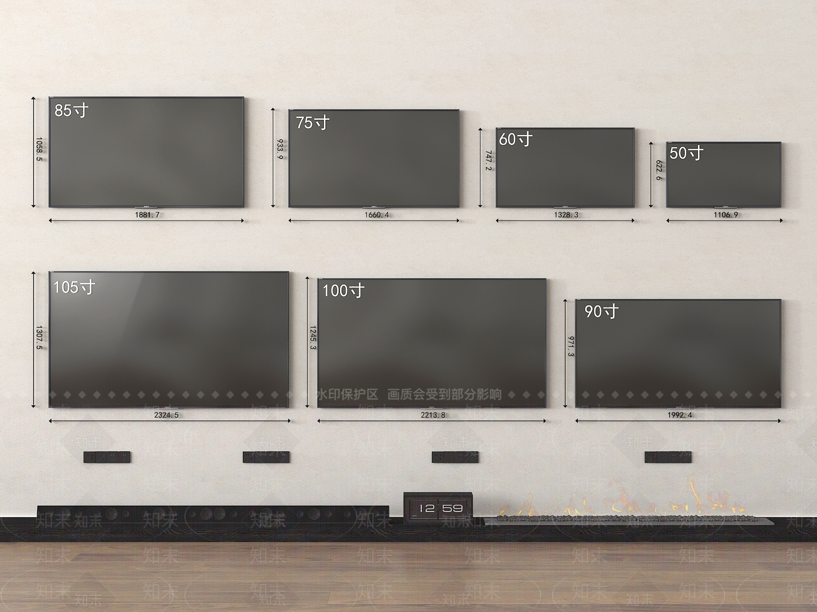 电视3D模型下载【ID:1204170354】