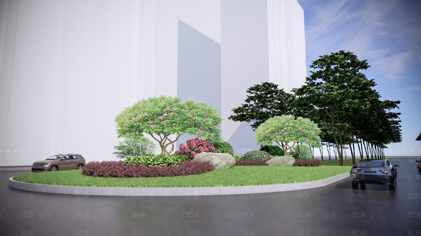 现代广场景观SU模型下载【ID:1204261232】