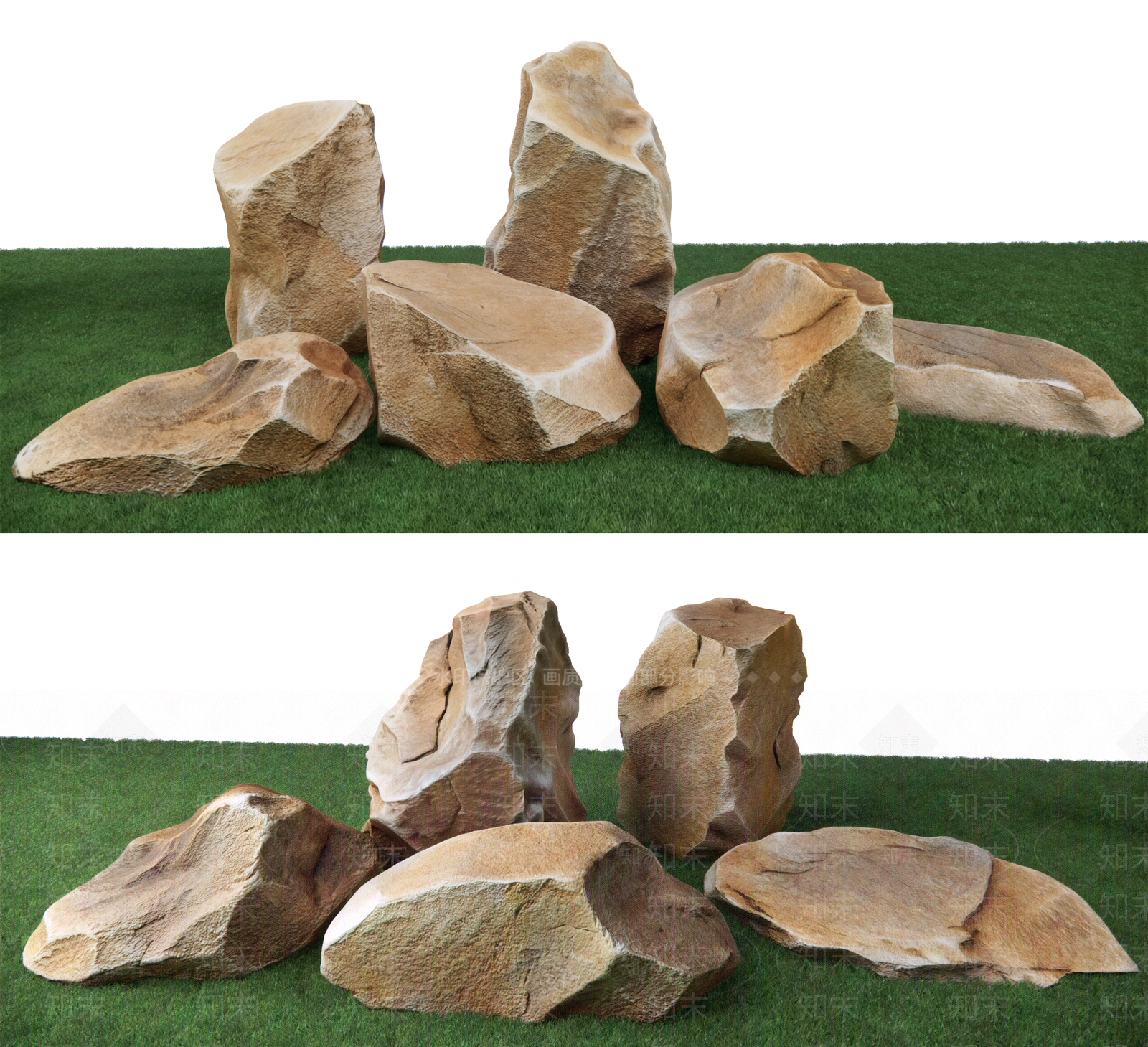 现代景观石SU模型下载【ID:1204177332】