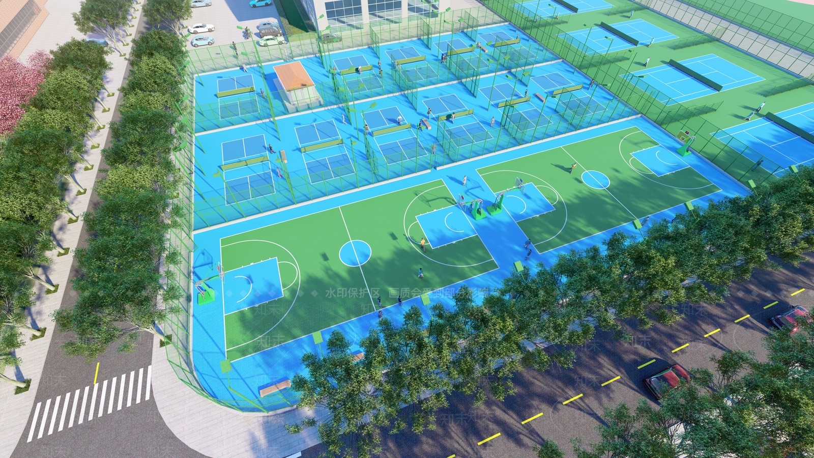 简约教育校园景观SU模型下载【ID:1204253263】